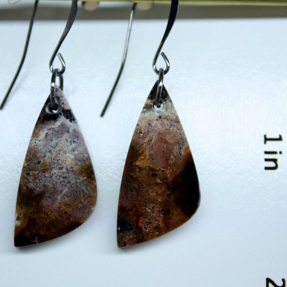 Polychrome Jasper Earrings (NIP!) - Picture 1 of 1